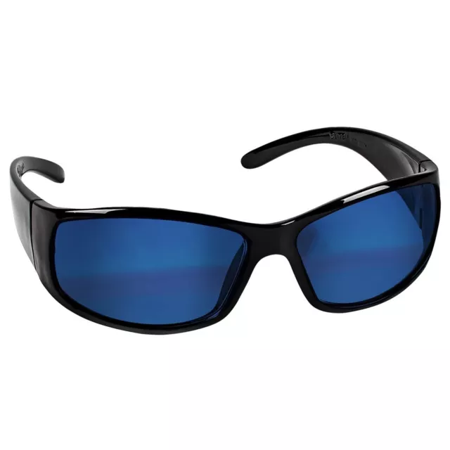 Smith & Wesson 21307 Elite Safety Sun Glasses Black Frame Blue Mirror Lens Z87+