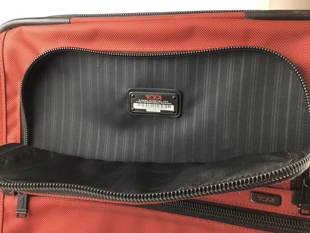 Tumi 20" Alpha Continental Expandable Wheeled Upright Carry-On Red Suitcase 10