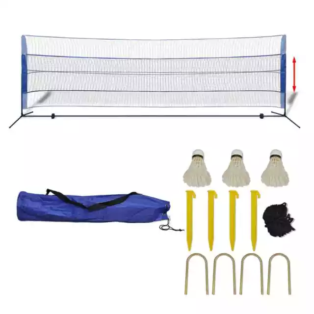Badmintonnetz Set mit 3 Bälle Federballnetz Volleyballnetz 300/500x155 cm vidaXL