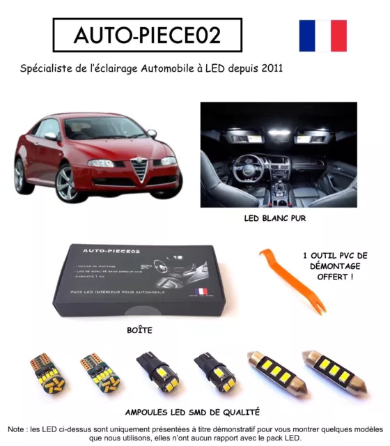 Pack FULL LED intérieur pour Alfa Roméo GT (Kit ampoules blanc pur)