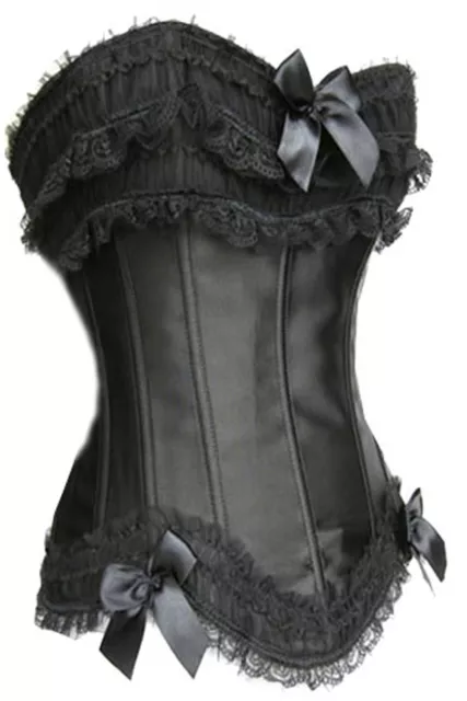 Corsetto corsetto corsetto raso gotico nero