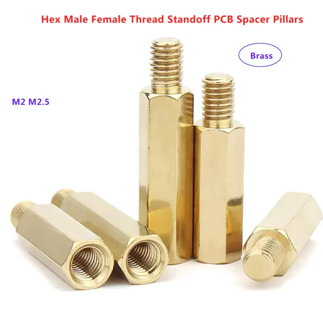 Metric M2 M2.5 Brass Hex Male Female Thread Standoff PCB Spacer Pillar Screw Nut