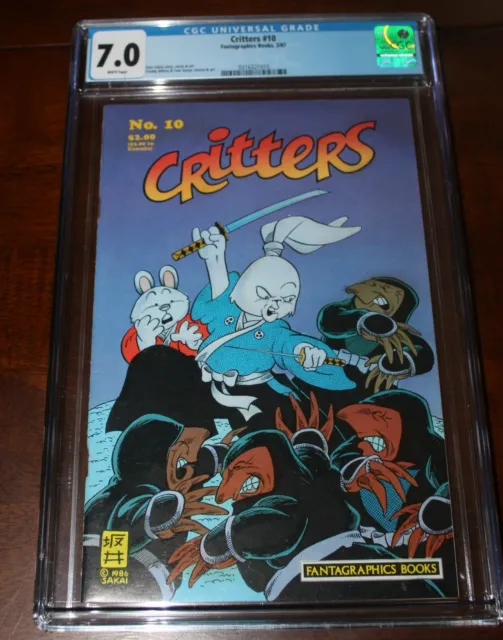 Critters #10 (1987) CGC 7.0 ( FN/VF) - White Pages  Stan Sakai  "Usagi Yojimbo"