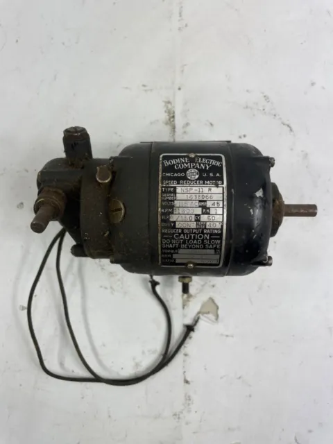 Bodine Fractional HP Electric Motor 1/150 HP,  115 Volts AC  RPM 1600 NSP - 11R