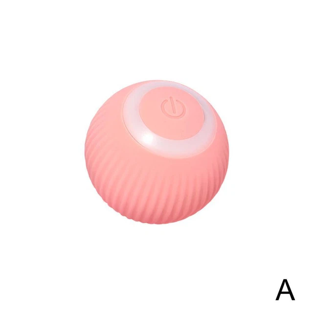 Pink Automatic Smart Kitten Cat Toy Ball Rolling Interactive Catnip Self Rotat э