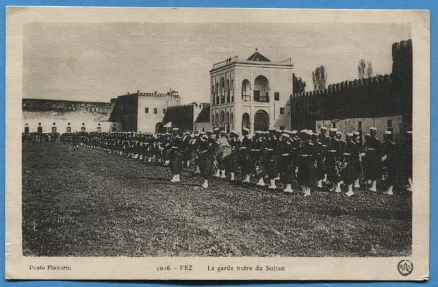 CPA: MOROCCO - FEZ - The Black Guard of the Sultan / 1935