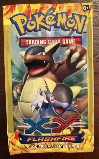 EMPTY Pokemon TCG XY Flashfire Booster Pack Kangaskhan Art Mint Condition🔥