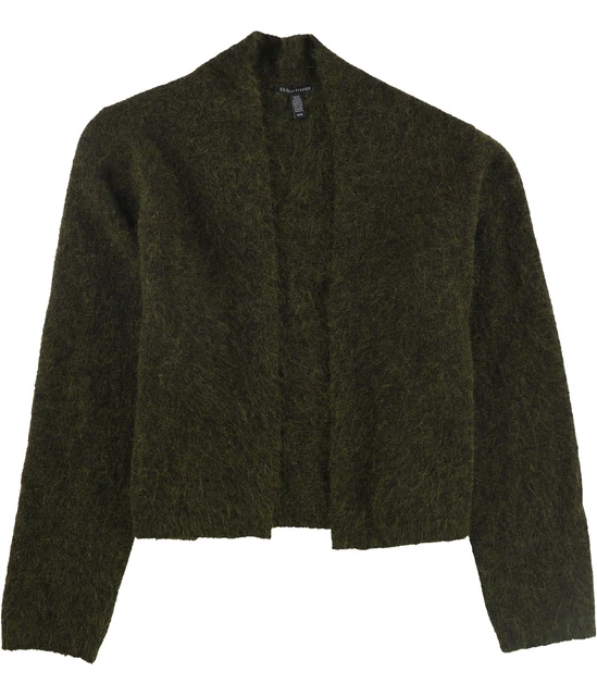 Eileen Fisher Damen Mohair Strickjacke Pullover, Grün, M