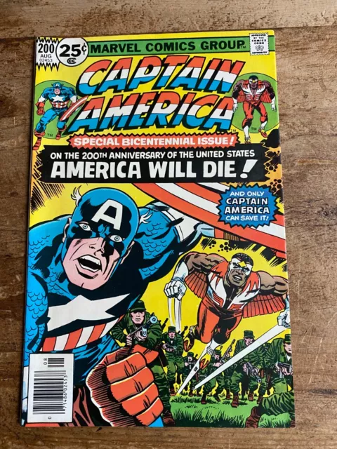 Captain America #200 Marvel Comics 1976 Anniversary Bicentennial Issue Bronze d