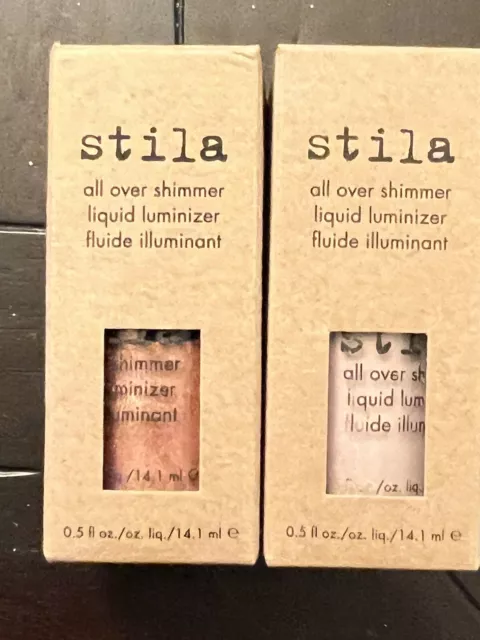 Stila All Over Shimmer PINK SHIMMER And Rose Gold Lot Of 2