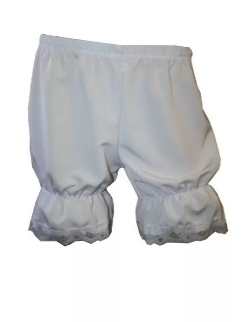 White Steampunk Victorian Short Bloomers Pants Knickerbockers Shorts Fancy Dress