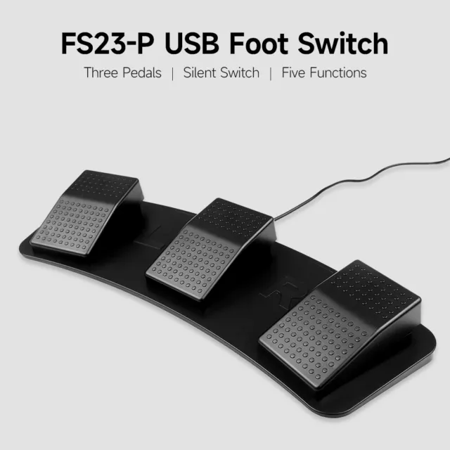 FS23-P USB Triple Foot Switch Control Operated Foot Photoelectric Pedal Non-slip