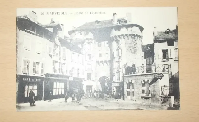 Cpa Carte Postale Marvejols Porte De Chanelles Commerces 48 Lozere 1925