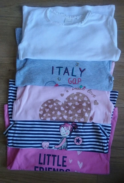 Girls Long Sleeved Tops Bundle (Next, GAP,  Primark and Lupilu - Age 4 Years
