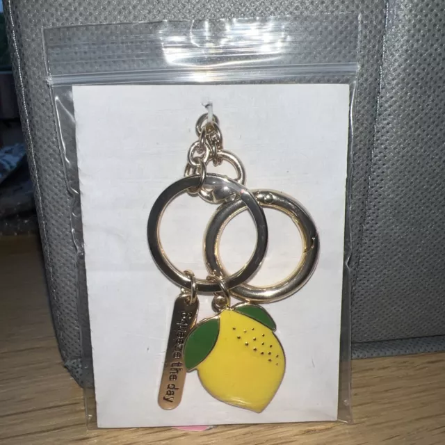 “Squeeze The Day” Lemon KEYRING Sturdy Present Lemon Lovers Pretty New