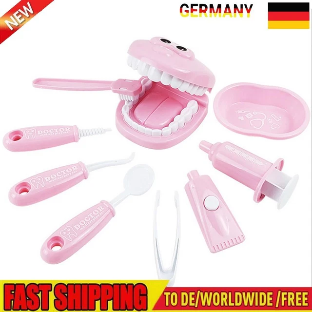 Tikhell 9-teiliges Zahnputzspiel f? Kinder, p?agogisches Dental-Szenenspielzeug,