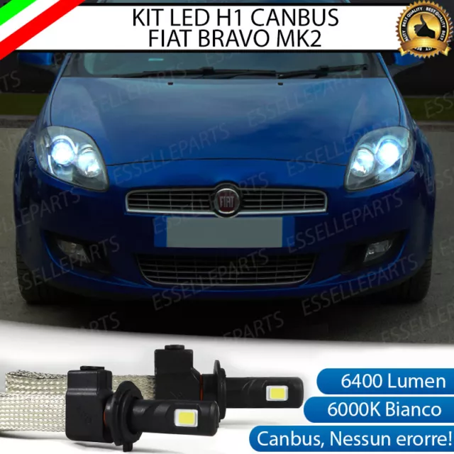 KIT LAMPADE H1 Led Anabbagliante Fiat Bravo Mk2 6000K Xenon Bianco