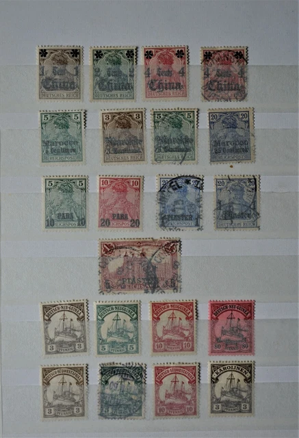 Deutsche Kolonien kl Los u.a. China,Marokko, Türkei  MiNr 32 Zahnfehler s. Foto