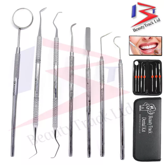 Dental Teeth Cleaning Kit 7 Dentist Floss Plaque Remover Care Tooth Scraper Tool