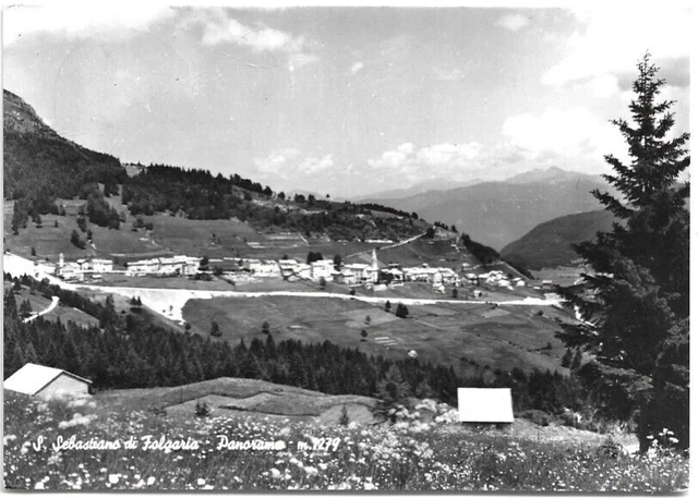 CARTOLINA DI TRENTO ,SAN SEBASTIANO DI FOLGARIA - PANORAMA viaggiata 1964