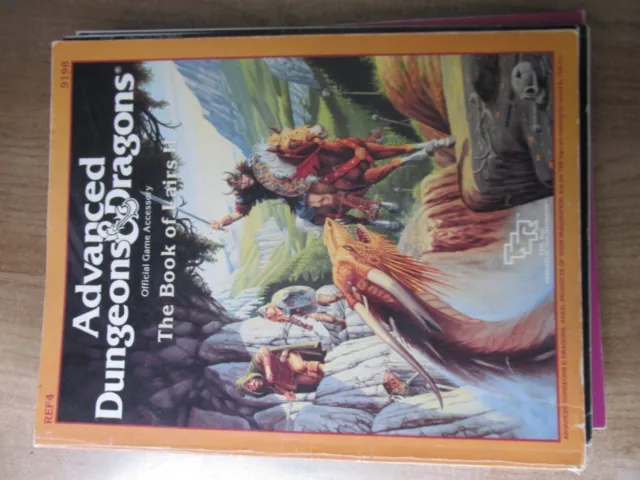 Tsr Ad&D Ref4 Book Of Lairs 9198 Vgc  Advanced Dungeon Dragon