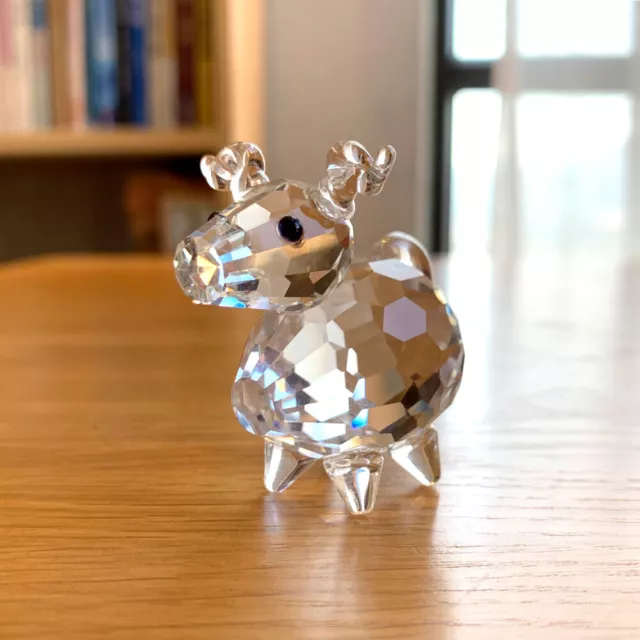 Clear Crystal Goat Sheep Figurines Glass Animal Paperweight Xmas Kids Gift Decor