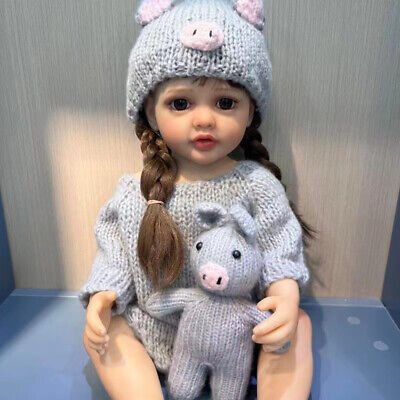 Bambola rinascimentale 55 cm alla moda bambina 22 pollici realistica regalo di Natale per bambini