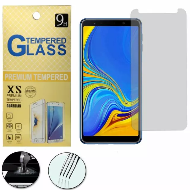 Film de protection vitre verre trempe transparent pour Samsung Galaxy A7 (2018)