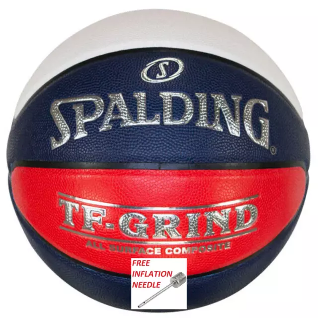 Spalding TF GRIND Indoor Outdoor All Surface Basketball - Red White Blue