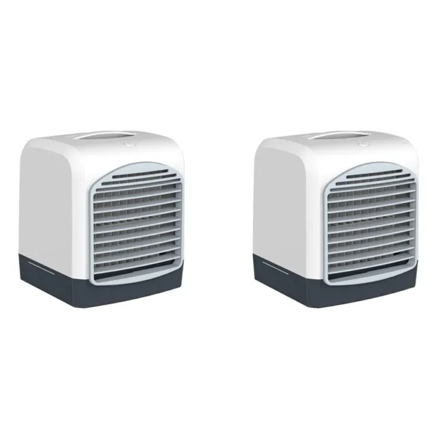 2X Aire Acondicionado de Escritorio USB Pequeño Ventilador Humidificador de3513