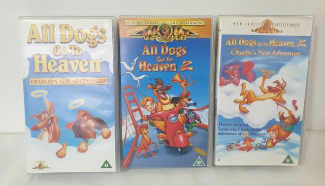 All Dogs Go To Heaven 1,2 and Charlie's New Adventure Bundle VHS