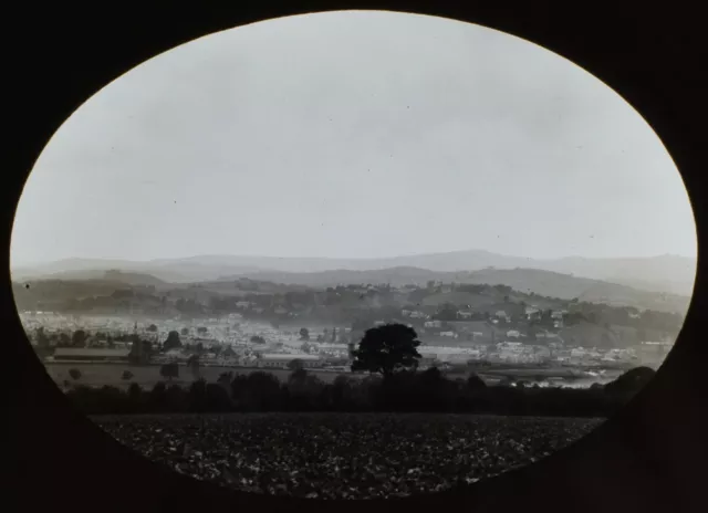 ANTIQUE Magic Lantern Slide THE MOORS AND NEWTON ABBOT C1900 PHOTO SOUTH DEVON
