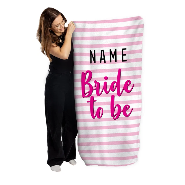 Personalised Beach Towel Bride To Be Custom Pool Towel Hen Party Gift