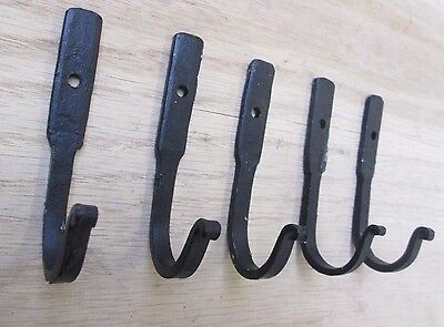 3" UTENSIL HOOK Hand forged blacksmith old rustic vintage style kitchen hanging