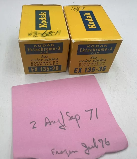 Kodak Ektachrome X Film For Color Slides  EX135-20/36 New 2 Pcs Exp 1976