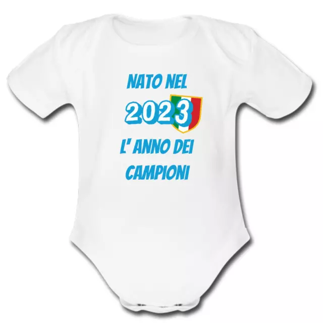 Body Neonato Napoli 2023 Personalizzato In Cotone Divertente Bimbo Bambino 2