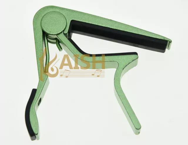 Green Acoustic Electric Guitar Capo Metal Quick Release Trigger Tune Key Clamp