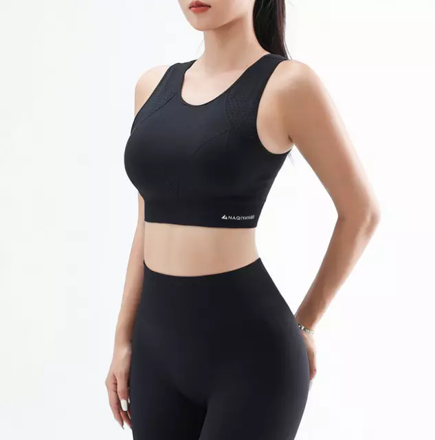 Mujeres Sujetador Deportivo Yoga Fitness Acolchado Elástico Cómodo Gimnasio Ropa Interior Prenda para el torso