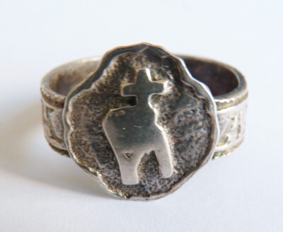 Bague grecque ancienne en ARGENT St ANASTASIA  silver ring Grèce Greek 