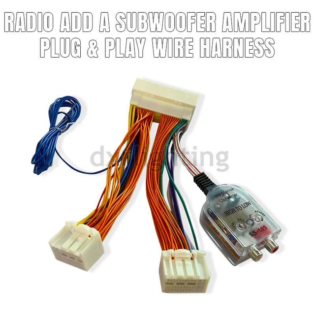 ADD AMP AMPLIFIER Adapter Interface to Factory Radio Stereo For some