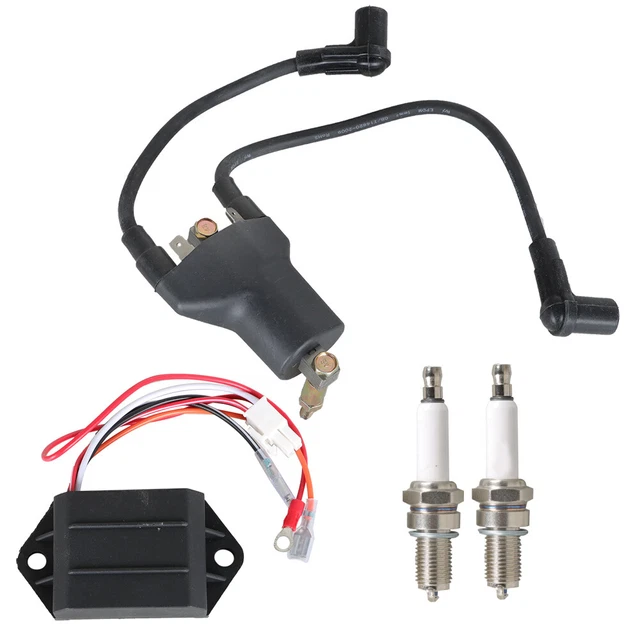 IGNITION COIL CDI Ignitor AC Spark Plug For EZGO Golf Cart 4 Cycle Gas