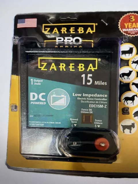ZAREBA DC Powered 15 Miles Low Impedance Electric Fence Controller EDC15M-Z