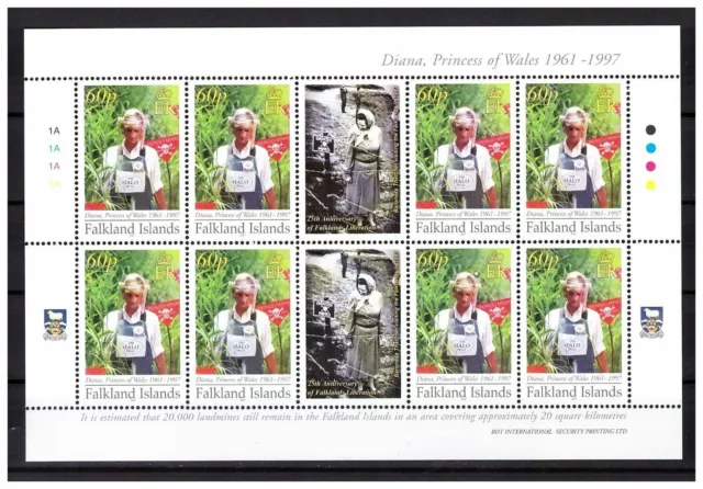 S23162) Falkland Isl. 2007 MNH Lady Diana 1v Full Ms