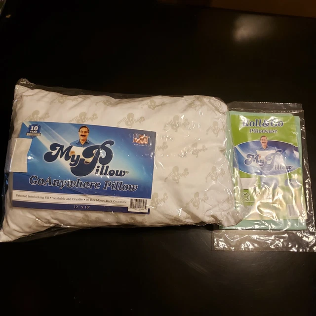 2 New In Plastic My Pillow Go Anywhere Pillows12" X 18" New Pillowcases Included