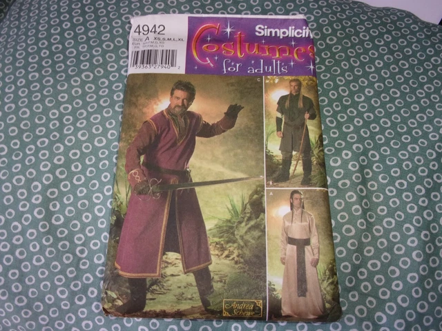 FF Uncut HTF Pattern Simplicity Costumes 4942 Sizes XS to XL Men's Cosplay