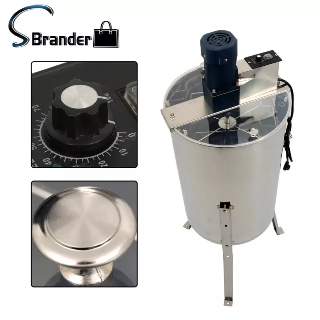 2/4 Frames Electric Honey Extractor Stainless Steel Power Beekeeping Extractor