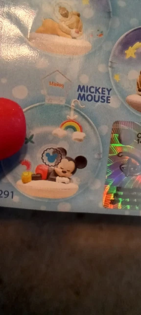NEW Disney Mickey Minnie Chip Dale Sleeping Mini Figurines in acrylic ball 5