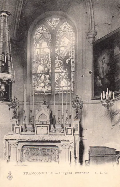 FRANCONVILLE l'église intérieur timbrée