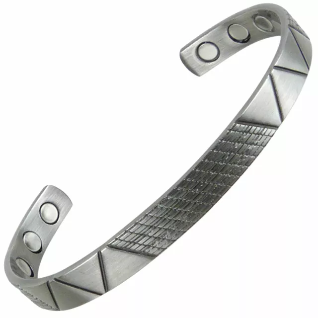 Slim Thérapie Magnétique Bracelet/Bracelet 6 Aimants Cuivre Avec Étain Finition