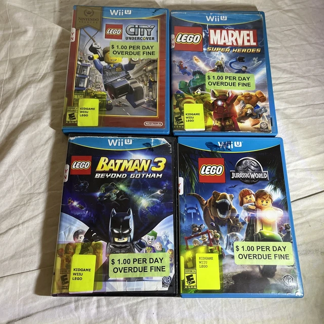 Lot of 4 Lego Nintendo Wii U Lego Star Jurassic World, Marvel, Batman 3, City